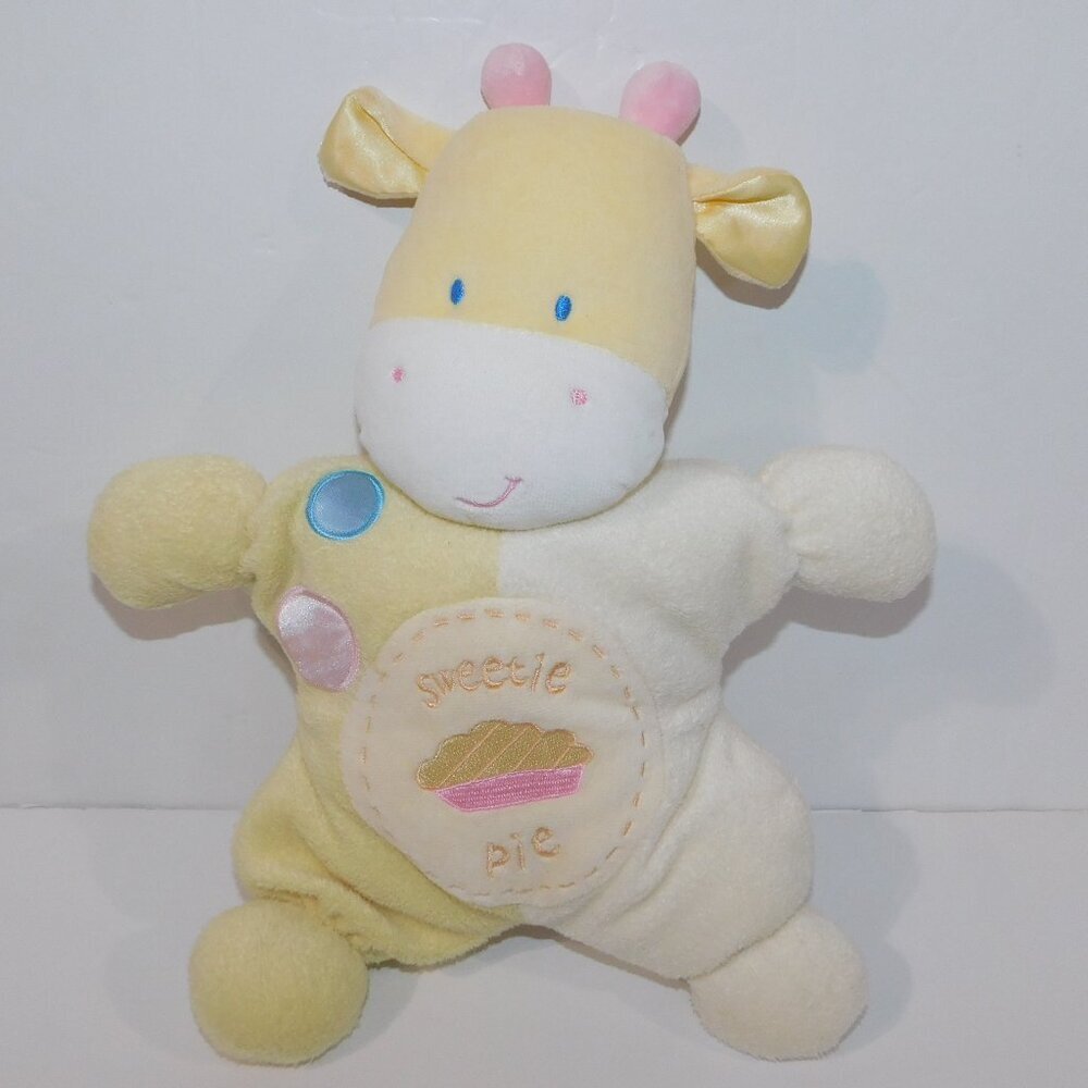 Kids Preferred Giraffe Yellow Sweetie Pie Cow  Baby Lovey Plush 12" VTG 2005
